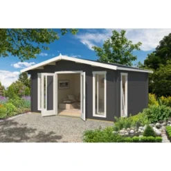 Lasita Maja Gartenhaus Elgin 44 Set Gold Carbongrau 480 Cm X 360 Cm