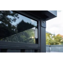 Floraworld Metall-Gerätehaus Stahl Anthrazit 233 Cm X 190 Cm -Vitavia Verkäufe OBI MC1400 DSC0405 Ret RGB