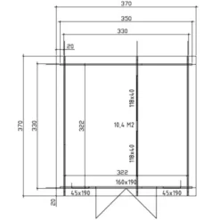 Carlsson Holz-Gartenhaus Pultdach Druckimprägniert 330 Cm X 322 Cm -Vitavia Verkäufe Vinea40kfAMyYu9ZORwr 1.jpg 4 1