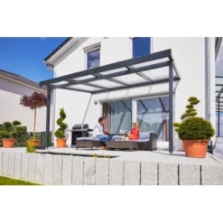 Terrassenüberdachung Premium (BxT) 410 Cm X 306 Cm Anthrazit Polycarbonat Klar -Vitavia Verkäufe ach Premium anthrazit 4x34