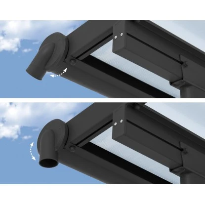 Palram - CanopiaOlympia 3 X 5.5 Terrassenüberdachung Anthrazit Klar 4 Palram - CanopiaOlympia 3 X 5.5 Terrassenüberdachung Anthrazit Klar – Bild 4