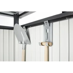 Biohort Metall-Gerätehaus HighLine Dunkelgrau-Metallic 3,5 M² Doppeltür -Vitavia Verkäufe dausstattung geraetehalter 1