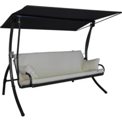 Angerer Top Hollywoodschaukel Detroit 3-Sitzer Mit Liegefunktion Beige