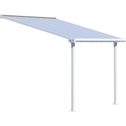 Palram - CanopiaOlympia 3 X 3.1 Terrassenüberdachung Weiß Klar 1 Palram - CanopiaOlympia 3 X 3.1 Terrassenüberdachung Weiß Klar