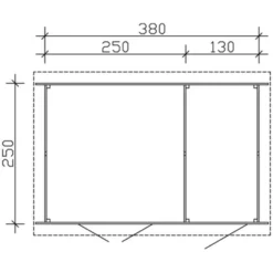 Skan Holz Holz-Gartenhaus Venlo 3 Schiefergrau 380 Cm X 250 Cm -Vitavia Verkäufe gartenhaus bild5 603220 13