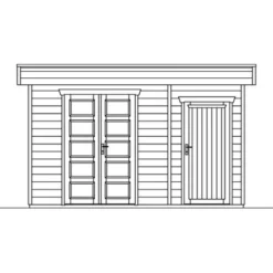 Skan Holz Holz-Gartenhaus Venlo 3 Schiefergrau 380 Cm X 250 Cm -Vitavia Verkäufe gartenhaus bild7 603220 13