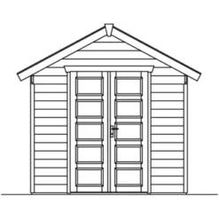 Skan Holz Holz-Gartenhaus Hengelo Schwedenrot 250 Cm X 300 Cm -Vitavia Verkäufe gartenhaus bild7 603633 15