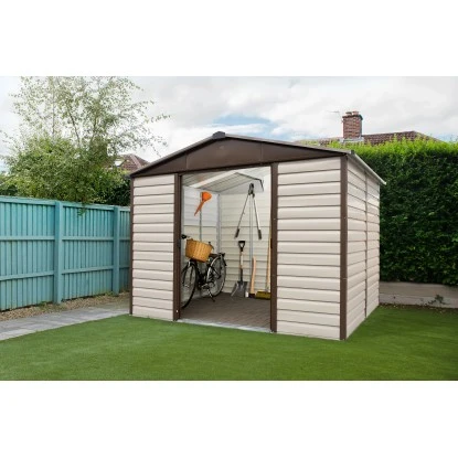 Yardmaster Gerätehaus Brandenburg 106TBSL Braun-Taupe B X T 285 X 186 Cm 2 Yardmaster Gerätehaus Brandenburg 106TBSL Braun-Taupe B X T 285 X 186 Cm – Bild 2