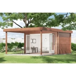 Carlsson Holz-Gartenhaus Flachdach Druckimprägniert 420 Cm X 598 Cm -Vitavia Verkäufe hausHolsteinC40mitFT.jpg 5