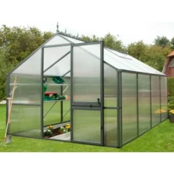 KGT Gewächshaus Tulpe IV HKP 16 Mm Anthrazitgrau