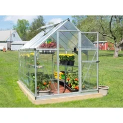 Palram Canopia Hybrid 3.1 X 1.9 Gewächshaus Silber Klare Seitenwände