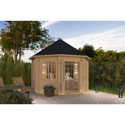 8-Eck-Pavillon 442 Natur 44 Mm 7 Fensterelemente 347 Cm X 347 Cm 1 8-Eck-Pavillon 442 Natur 44 Mm 7 Fensterelemente 347 Cm X 347 Cm
