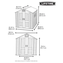 Lifetime Kunststoff-Gerätehaus Fox Anthrazit-Grau 4,5 M² -Vitavia Verkäufe lg01000 geraetehausfoxl 12