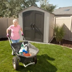 Lifetime Kunststoff-Gerätehaus Fox Anthrazit-Grau 4,5 M² -Vitavia Verkäufe lg01000 geraetehausfoxl 3