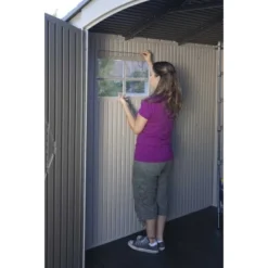 Lifetime Kunststoff-Gerätehaus Fox Anthrazit-Grau 4,5 M² -Vitavia Verkäufe lg01000 geraetehausfoxl 6