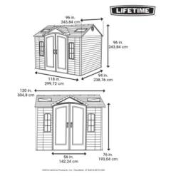 Lifetime Kunststoff-Gerätehaus Sky Anthrazit-Grau 7,4 M² -Vitavia Verkäufe lg03000 geraetehaussky 15
