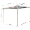 Terrassenüberdachung Premium (BxT) 309 Cm X 306 Cm Weiß Polycarbonat Opal