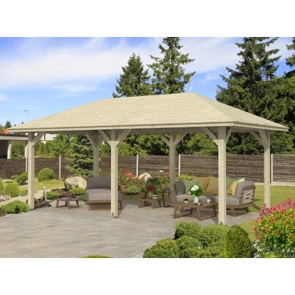 Skan Holz Holz-Pavillon Orleans 1 Natur Unbehandelt 294 Cm X 576 Cm 1 Skan Holz Holz-Pavillon Orleans 1 Natur Unbehandelt 294 Cm X 576 Cm