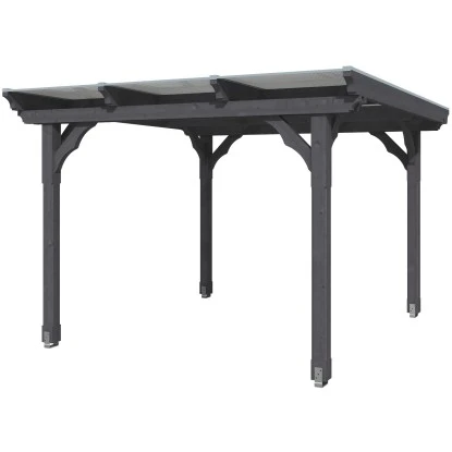 Skan Holz Holz-Pavillon Marseille Schiefergrau Lasiert 274 Cm X 304 Cm 2 Skan Holz Holz-Pavillon Marseille Schiefergrau Lasiert 274 Cm X 304 Cm – Bild 2