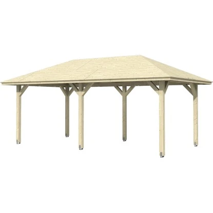 Skan Holz Holz-Pavillon Orleans 1 Natur Unbehandelt 294 Cm X 576 Cm 2 Skan Holz Holz-Pavillon Orleans 1 Natur Unbehandelt 294 Cm X 576 Cm – Bild 2