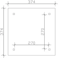 Skan Holz Holz-Pavillon Cannes 1 Nussbaum Lasiert 294 Cm X 294 Cm -Vitavia Verkäufe pavillon bild3 3717540331