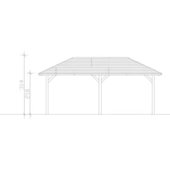 Skan Holz Holz-Pavillon Orleans 1 Eiche Hell Lasiert 294 Cm X 576 Cm -Vitavia Verkäufe pavillon bild4 3718080131