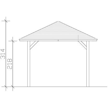 Skan Holz Holz-Pavillon Orleans 1 Weiß Lasiert 294 Cm X 576 Cm 5 Skan Holz Holz-Pavillon Orleans 1 Weiß Lasiert 294 Cm X 576 Cm – Bild 5
