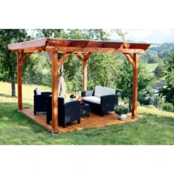 Skan Holz Holz-Pavillon Marseille Eiche Hell Lasiert 274 Cm X 304 Cm -Vitavia Verkäufe pavillon bild8 3712730126