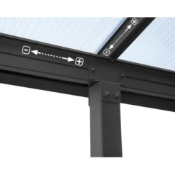 Palram - CanopiaOlympia 3 X 6.1 Terrassenüberdachung Anthrazit Klar 6 Palram - CanopiaOlympia 3 X 6.1 Terrassenüberdachung Anthrazit Klar -Vitavia Verkäufe poles palram 9870 ral7016 1