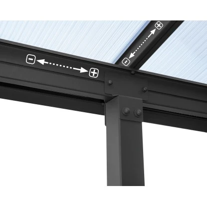 Palram - CanopiaOlympia 3 X 3.1 Terrassenüberdachung Anthrazit Klar 5 Palram - CanopiaOlympia 3 X 3.1 Terrassenüberdachung Anthrazit Klar – Bild 5