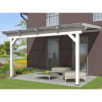 Skan Holz Terrassenüberdachung Ancona 434 X 250 Cm Leimholz Weiß 1 Skan Holz Terrassenüberdachung Ancona 434 X 250 Cm Leimholz Weiß