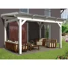 Skan Holz Terrassenüberdachung Sanremo 434 X 250 Cm Leimholz Weiß