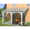 Skan Holz Terrassenüberdachung Venezia 434 X 239 Cm Leimholz Weiß