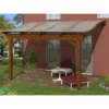Skan Holz Terrassenüberdachung Verona 434 X 239 Cm Leimholz Nussbaum