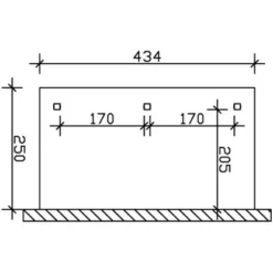 Skan Holz Terrassenüberdachung Andria 434 X 250 Cm Leimholz Eiche Hell -Vitavia Verkäufe sendach bild3 201013 01 20