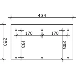 Skan Holz Terrassenüberdachung Siena 434 X 250 Cm Leimholz Schiefergrau -Vitavia Verkäufe sendach bild3 201495 13 20