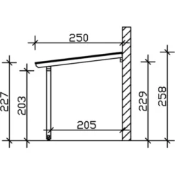 Skan Holz Terrassenüberdachung Andria 434 X 250 Cm Leimholz Eiche Hell -Vitavia Verkäufe sendach bild4 201013 01 20