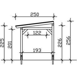 Skan Holz Terrassenüberdachung Siena 434 X 250 Cm Leimholz Schiefergrau -Vitavia Verkäufe sendach bild4 201495 13 20