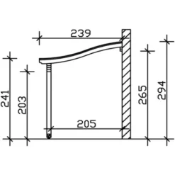 Skan Holz Terrassenüberdachung Verona 434 X 239 Cm Leimholz Weiß -Vitavia Verkäufe sendach bild4 207817 11 25