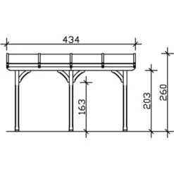 Skan Holz Terrassenüberdachung Rimini 434 X 250 Cm Douglasie Nussbaum -Vitavia Verkäufe sendach bild5 200016 03 20