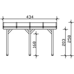 Skan Holz Terrassenüberdachung Andria 434 X 250 Cm Leimholz Eiche Hell -Vitavia Verkäufe sendach bild5 201013 01 20