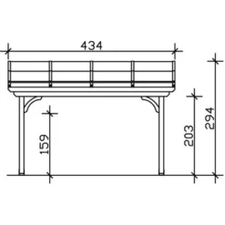 Skan Holz Terrassenüberdachung Verona 434 X 239 Cm Leimholz Weiß -Vitavia Verkäufe sendach bild5 207817 11 25