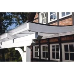 Skan Holz Terrassenüberdachung Verona 434 X 239 Cm Leimholz Weiß -Vitavia Verkäufe sendach bild6 207817 11 25