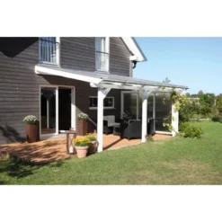 Skan Holz Terrassenüberdachung Andria 434 X 250 Cm Leimholz Eiche Hell -Vitavia Verkäufe sendach bild7 201013 01 20