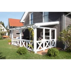 Skan Holz Terrassenüberdachung Andria 434 X 250 Cm Leimholz Eiche Hell -Vitavia Verkäufe sendach bild8 201013 01 20