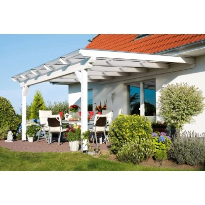 Skan Holz Terrassenüberdachung Ancona 434 X 250 Cm Leimholz Weiß 8 Skan Holz Terrassenüberdachung Ancona 434 X 250 Cm Leimholz Weiß – Bild 8