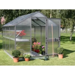 KGT Gewächshaus Tulpe III HKP 16 Mm Anthrazitgrau