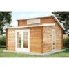 Carlsson Holz-Gartenhaus Pultdach Unbehandelt 400 Cm X 440 Cm